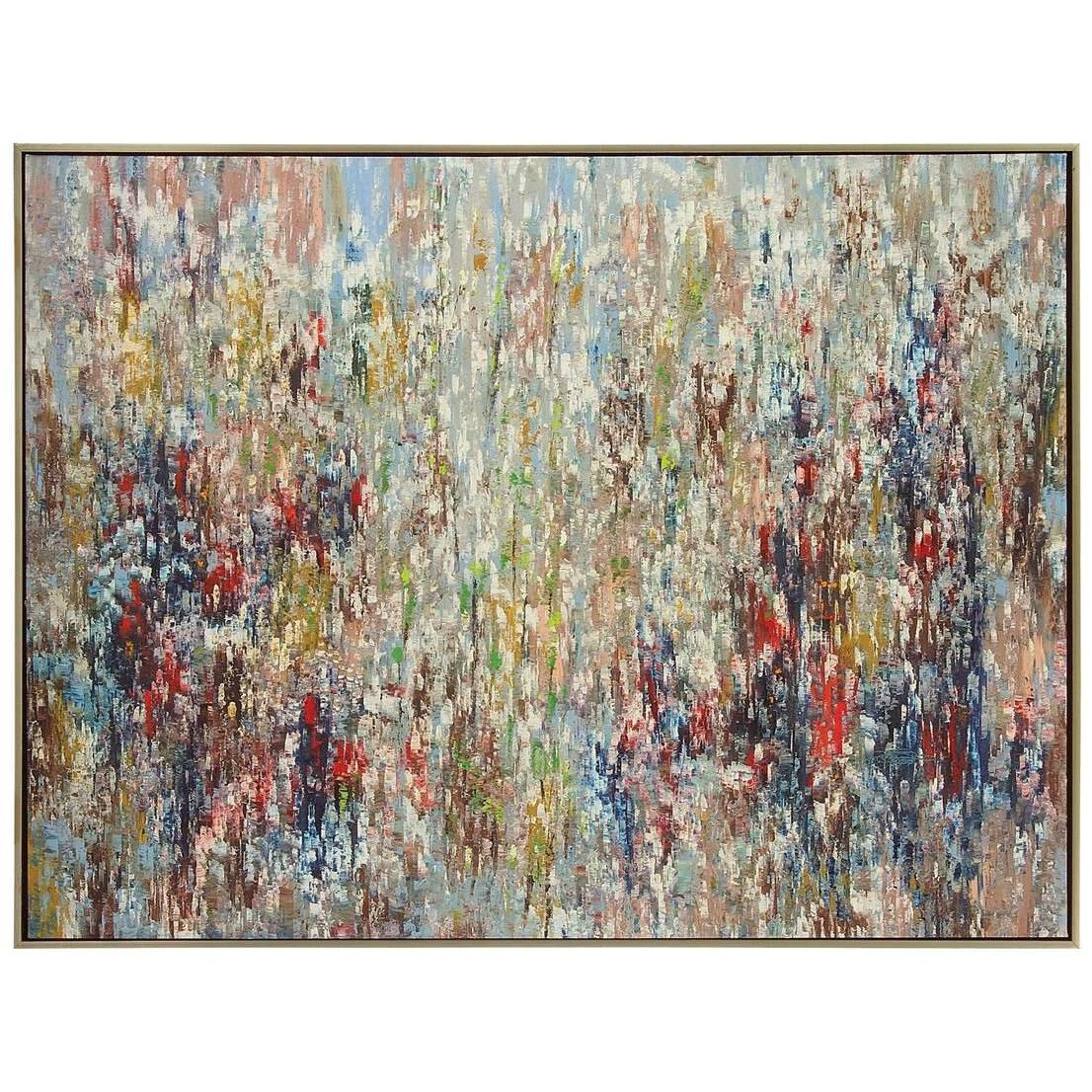 Abstract Matte Black and Aged Gold Wall Art