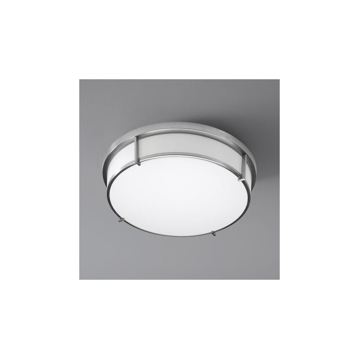 iO 2 Light 17 inch Satin Nickel Flush Mount Ceiling Light