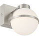 Emma 5.5 inch Brushed Steel Wall Sconce Wall Light
