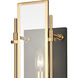 Mechanist Sconce Wall Light in Gold with Matte Black