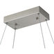 Chevron LED 47.24 inch Brushed Nickel Linear Island Pendant Ceiling Light