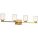 Saville LED 33 inch Brass Bathroom Vanity Wall Light