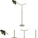 Planetoid 55 inch 100.00 watt Antique Brass Floor Lamp Portable Light