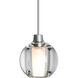 Besa Lighting Boca 5 LED Satin Nickel Cord Pendant Ceiling Light 1XT-BOCA5CL-LED-SN - Open Box