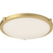 Floyd LED 17 inch Brushed Gold Flush Mount Ceiling Light