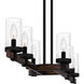 Tuthill 6 Light 38 inch Matte Black Island Light Ceiling Light