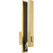 Sauvity LED 5 inch Soft Brass and Coal Wall Sconce Wall Light