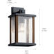 Marimount 1 Light 13 inch Black Outdoor Wall, Medium