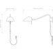 Serge 20.98 inch Matte Black Interior Reading Light Wall Light