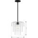 Velique 1 Light 11 inch Dark Matte Black Pendant Ceiling Light