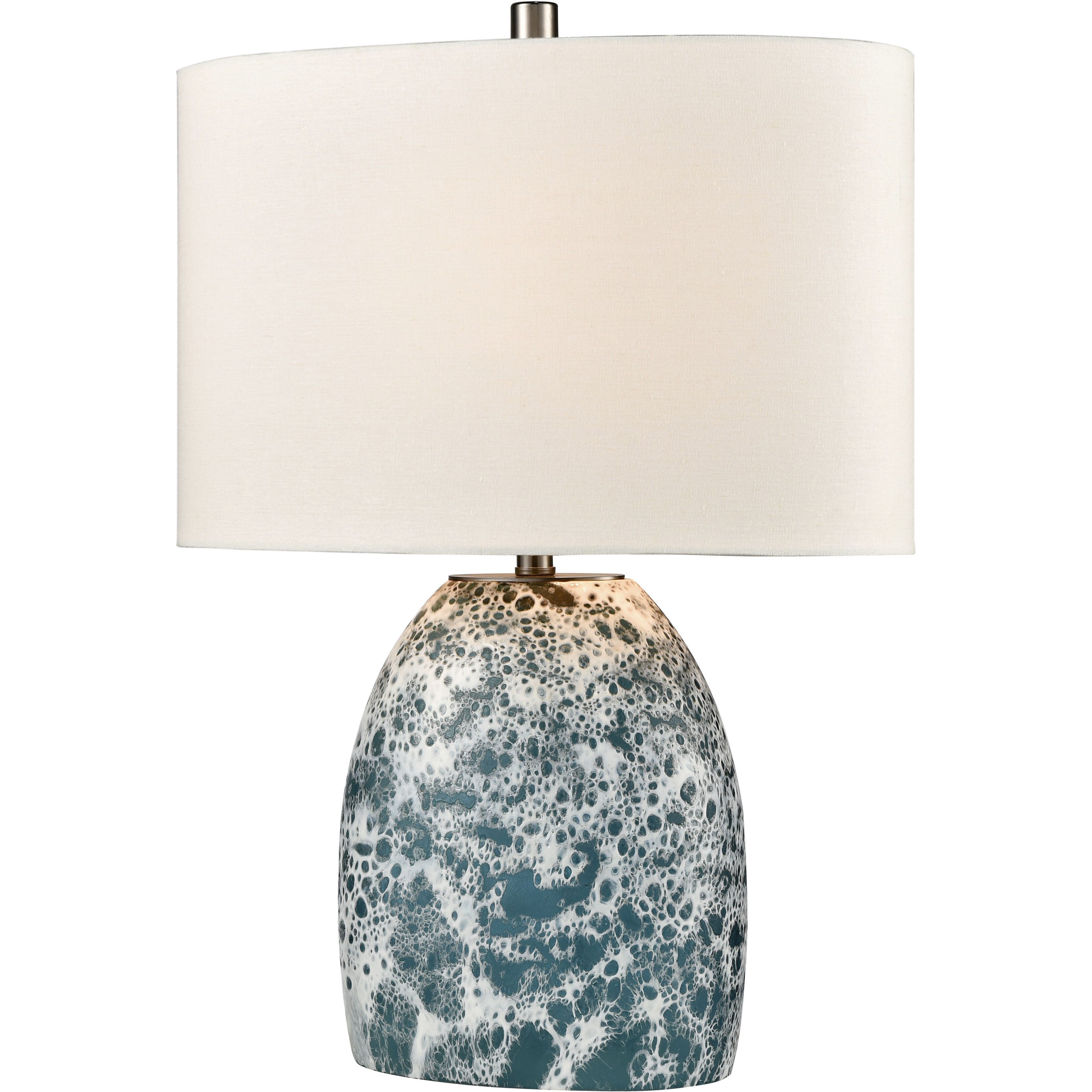 Offshore 22 inch 100 watt Blue Table Lamp Portable Light