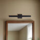 Tila 22.88 inch Black Bath Vanity Light Wall Light