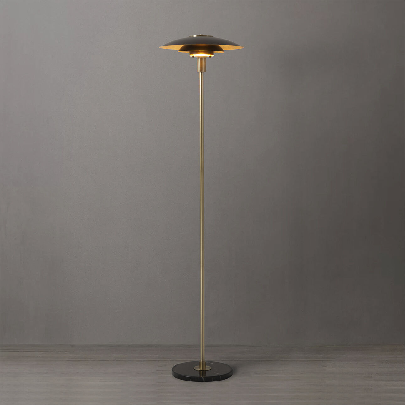 Rancho Mirage 61 inch 23.00 watt Matte Black and Weathered Brass Floor Lamp Portable Light
