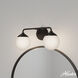 Hepburn 2 Light 18 inch Matte Black Vanity Light Wall Light