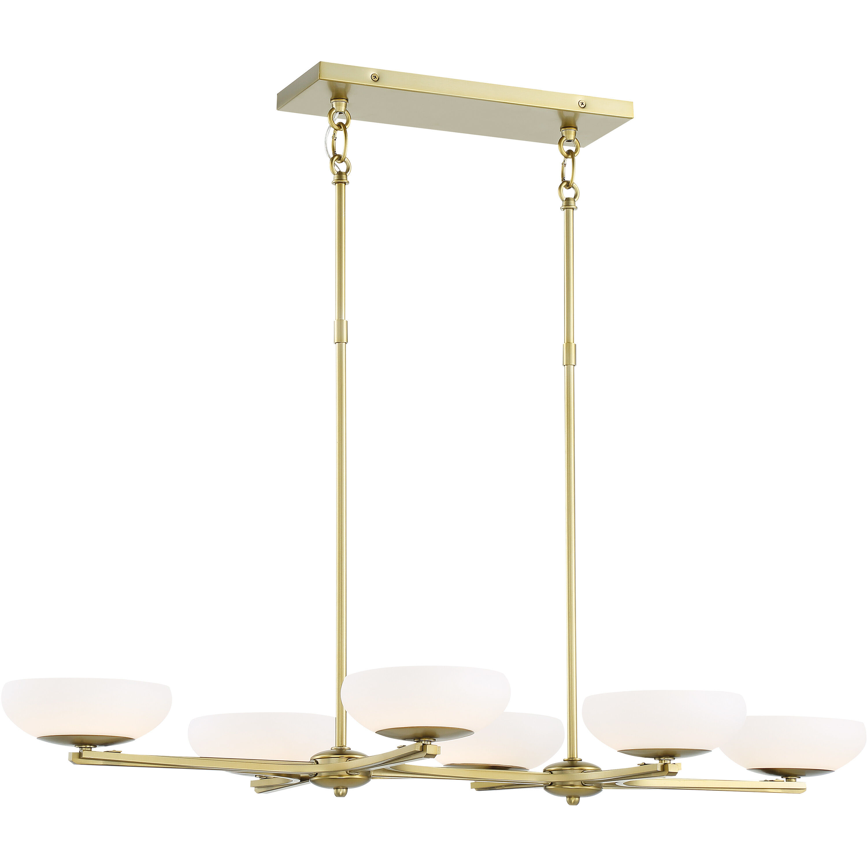 Scale LED 40 inch Soft Rass Island Light Ceiling Light