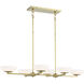 Scale LED 40 inch Soft Rass Island Light Ceiling Light