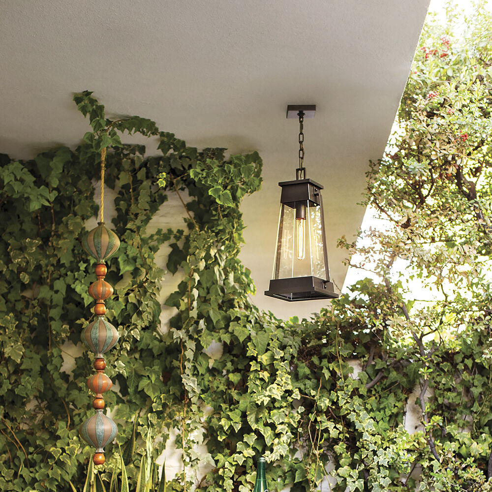 Arcadia 1 Light 8.75 inch Aged Copper Bronze Outdoor Hanging Lantern