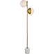 Eclipse 63 inch 40 watt Brass Floor Lamp Portable Light