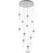 Meteo LED LED Novel Brass Chandelier Ceiling Light, Round Multi-Pendant