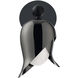 Elixir LED 6.8 inch Polished Black Nickel and Black Wall Sconce Wall Light in 4000K