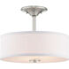 Briscoe 2 Light 13 inch Brushed Nickel Semi-Flush Mount Ceiling Light