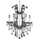 Brahms 6 Light 22 inch Chrome Chandelier Ceiling Light in Firenze Smoked Fleet Argentine