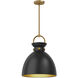 Alora Mood Waldo 1 Light 14 inch Aged Gold/Matte Black Pendant Ceiling Light in Aged Gold and Matte Black