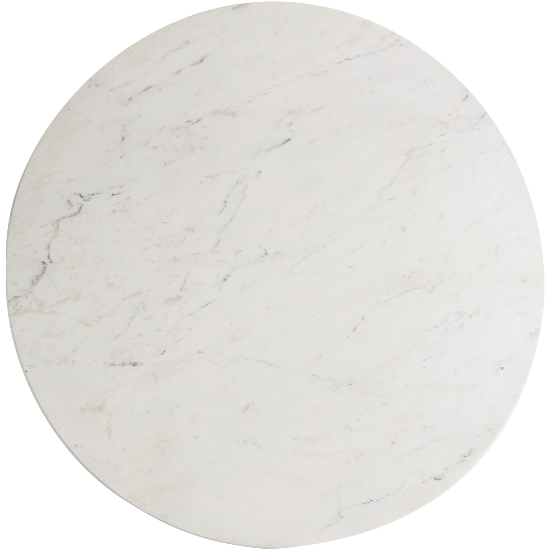 Melt 55 inch White Marble and Cerused Natural Dining Table, Large