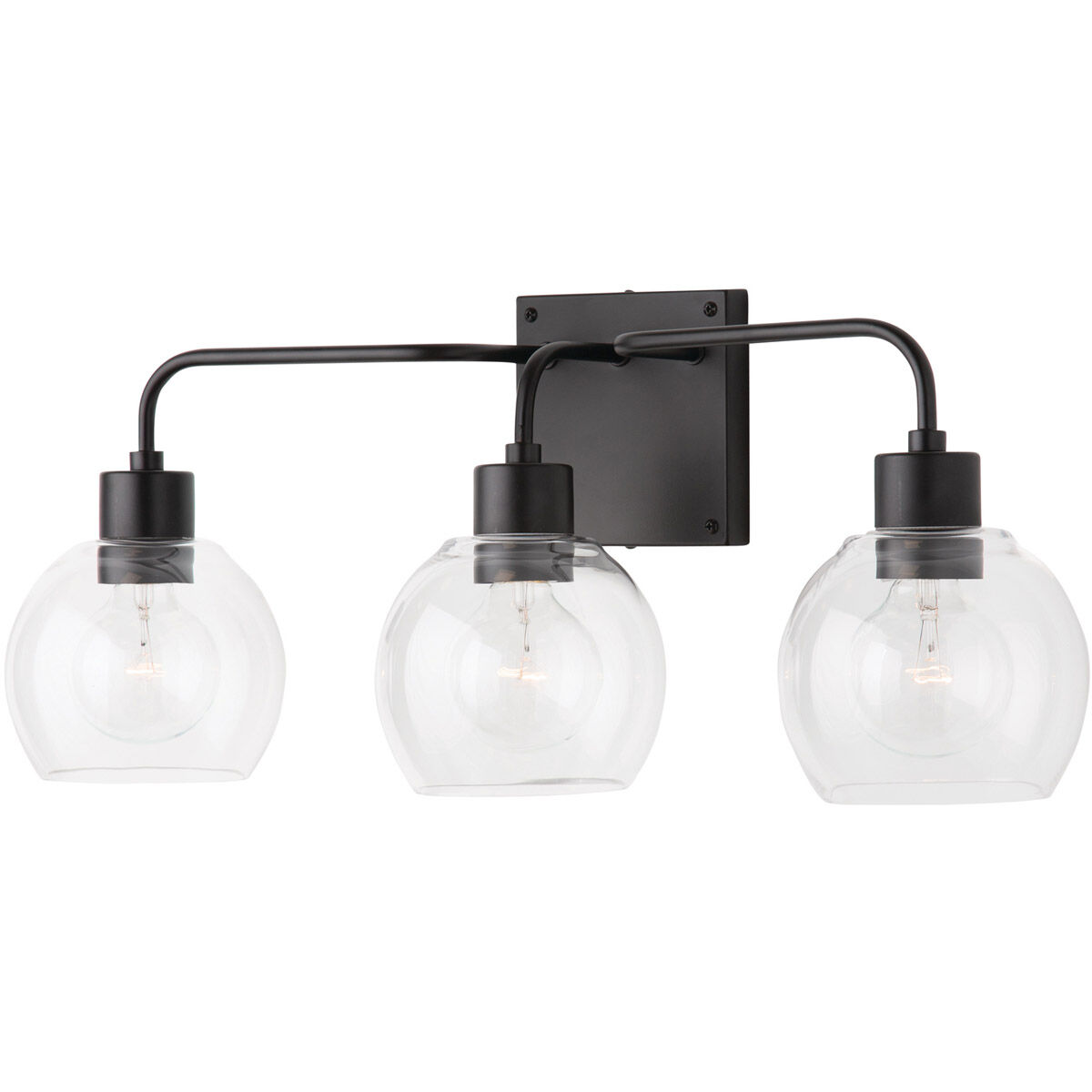 Tanner 3 Light 25 inch Matte Black Vanity Light Wall Light