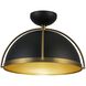 Dahlia 1 Light 17.62 inch Black and Brushed Brass Pendant Ceiling Light