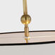 Thomas O'Brien Reed 2 Light 22 inch Hand-Rubbed Antique Brass Hanging Shade Ceiling Light in Linen with Black Trim