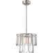 Melody 1 Light 15 inch Brushed Polished Nickel Pendant Ceiling Light