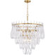 Glassara 10 Light 31.75 inch Legacy Brass Pendant Ceiling Light