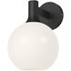 Alora Mood Castilla 1 Light 7.88 inch Matte Black Wall/Vanity Light Wall Light in Matte Opal Glass