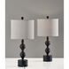 Julius 23.83 inch 100 watt Black Table Lamps Portable Light, Set of 2, Simplee Adesso