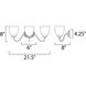 Stefan 3 Light 21.5 inch Satin Nickel Bath Vanity Wall Light