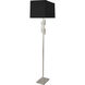 Lincoln 63 inch 150 watt Polished Nickel Floor Lamp Portable Light in Black With Matte Silver