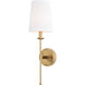 Camden LED 6 inch Natural Brass Wall Light