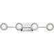 Harlaw LED 30.75 inch Chrome Bathroom Vanity Light Wall Light, 4 Arm