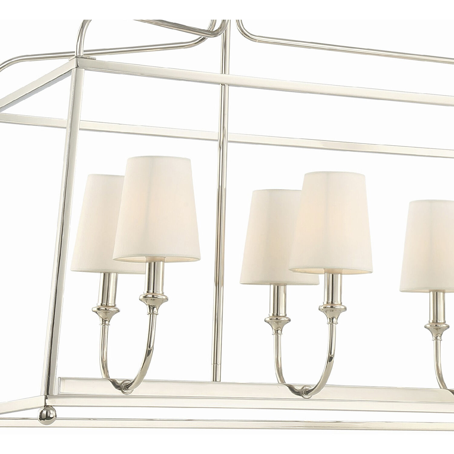 Sylvan 8 Light 42 inch Polished Nickel Linear Chandelier Ceiling Light