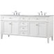 Park Avenue 72 X 22 X 35 inch White Vanity Sink Set