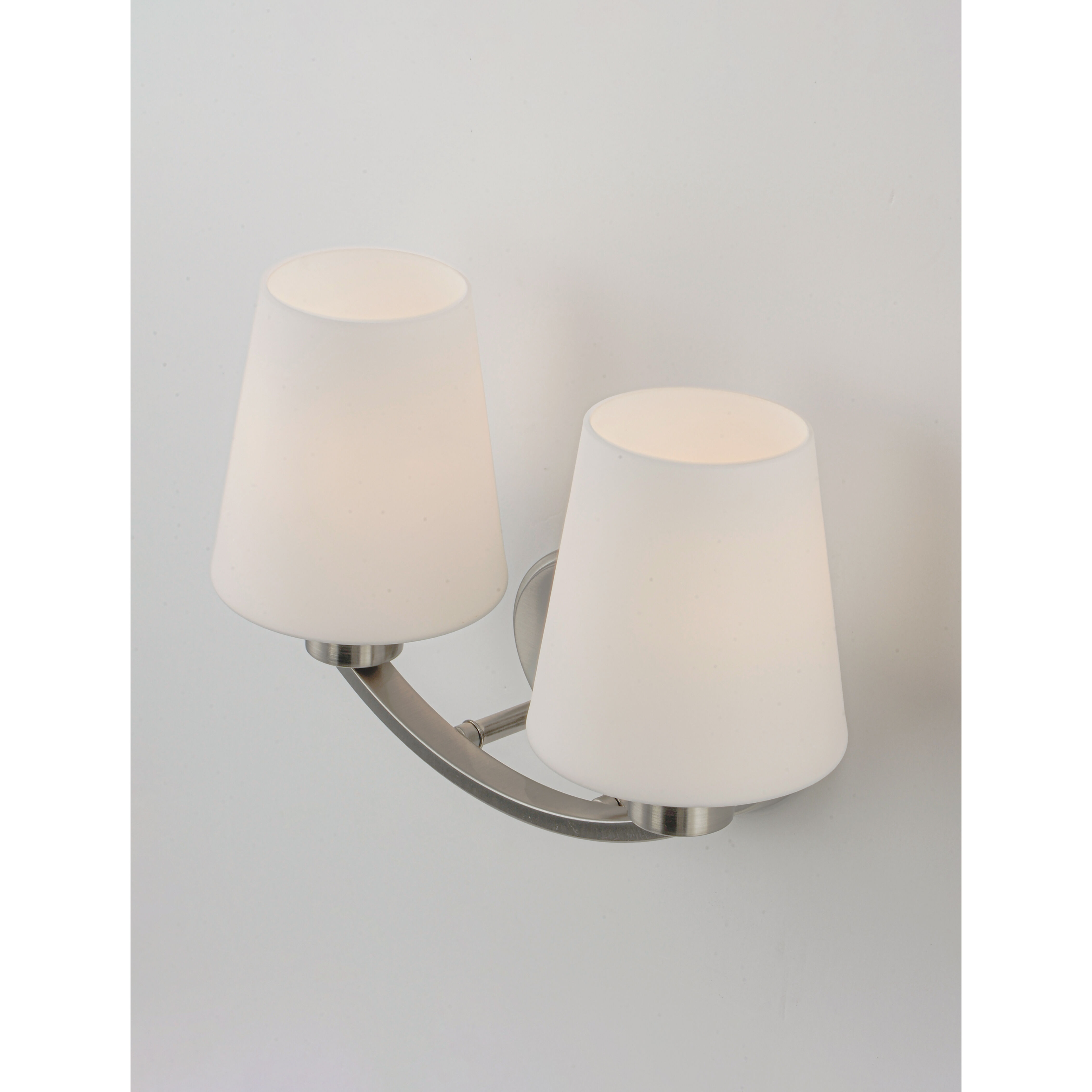 Shelter 2 Light 13 inch Satin Nickel Bath Vanity Wall Light