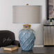 Parterre 30 inch 150 watt Pale Blue Table Lamp Portable Light