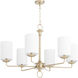 Ginevra 6 Light 38 inch Aged Brass Chandelier Ceiling Light, Small