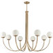 Caroline 8 Light 54 inch Brushed Gold Chandelier Ceiling Light