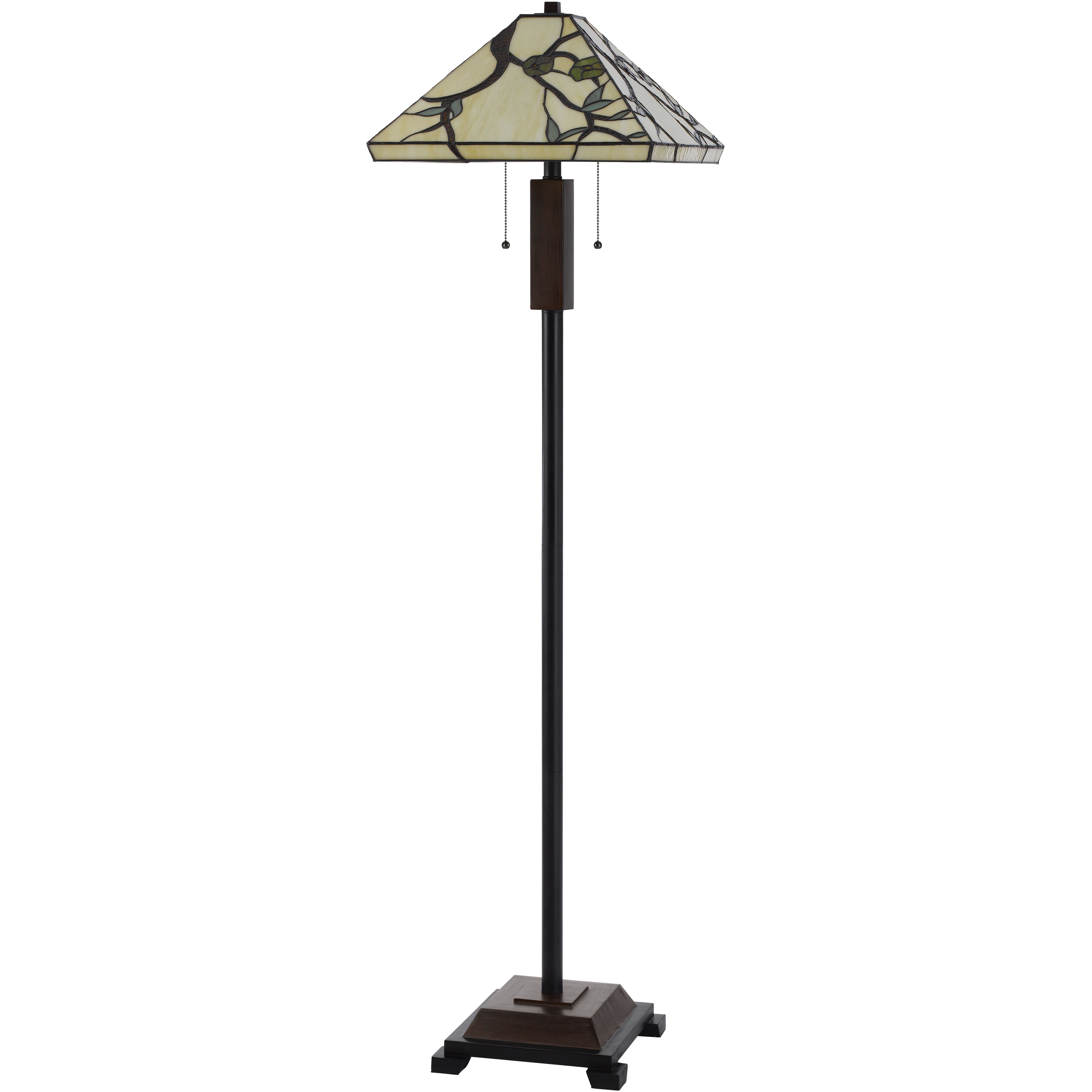 3101 Tiffany 60 inch 60.00 watt Dark Bronze and Wood Floor Lamp Portable Light