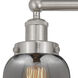 Bell 3 Light 24.5 inch Brushed Satin Nickel Bath Vanity Light Wall Light in Light Smoke Glass