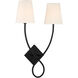 Barclay 2 Light 15.5 inch Matte Black Wall Sconce Wall Light