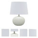 Scatchard 17 inch 100 watt White Matte Table Lamp Portable Light