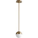 Mondo 1 Light 6 inch Aged Brass Pendant Ceiling Light